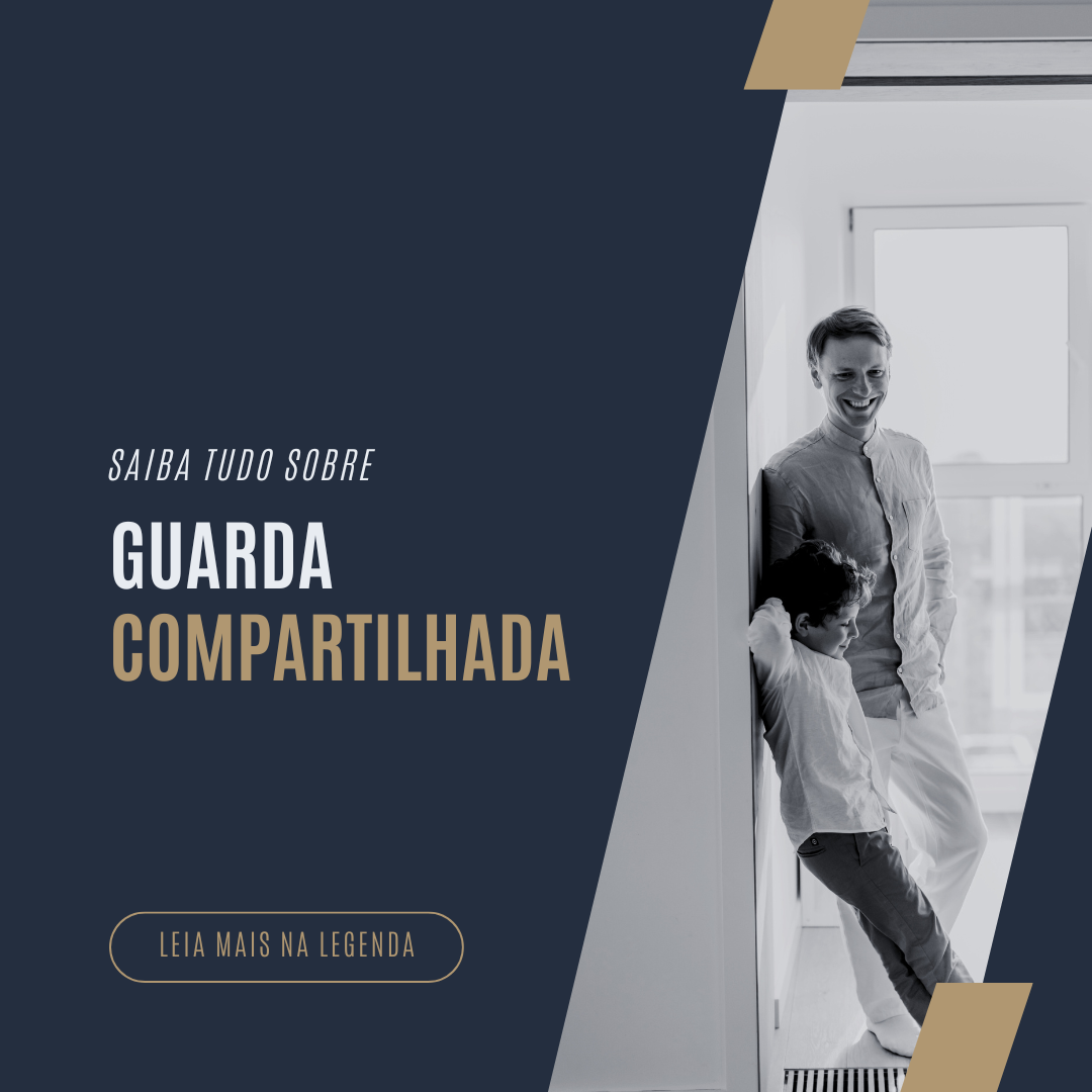 Instagram post guarda compartilhada direito azul dourado e cinza