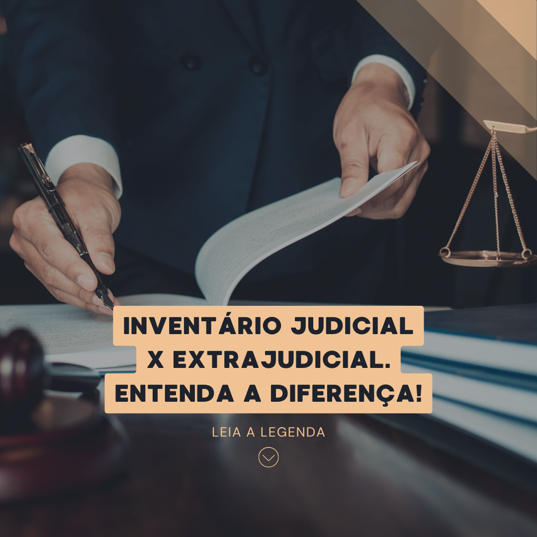 Post para Instagram Escritório de Advocacia Inventário Amarelo Bege
